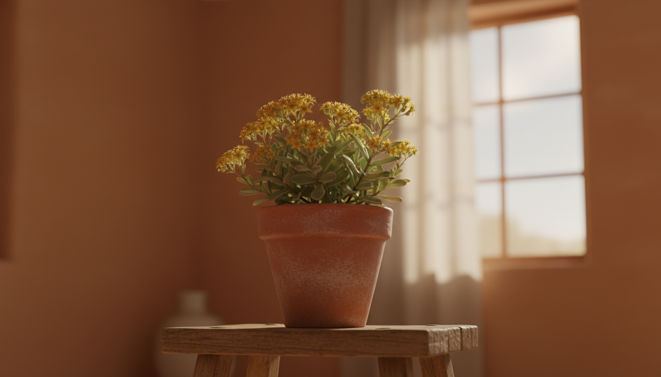 Родиола розовая (Rhodiola rosea), в интерьере в пустынном стиле