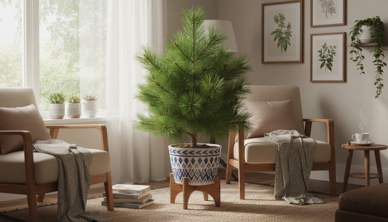 Растение Сосна Эллиота (Pinus elliottii) в домашнем интерьере